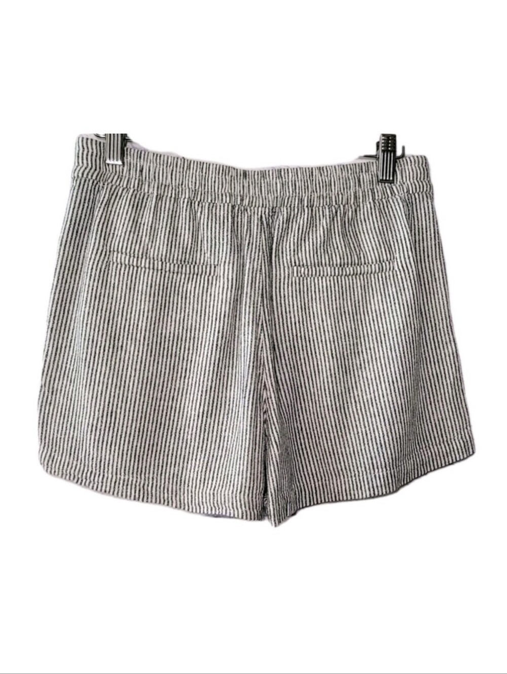 J Crew Womens Linen Blend Drawstring Shorts Navy Blue stripe Size XS Nautical - Picture 2 of 7